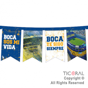 BOCA BANDERIN FELIZ CUMPLE ART x 1